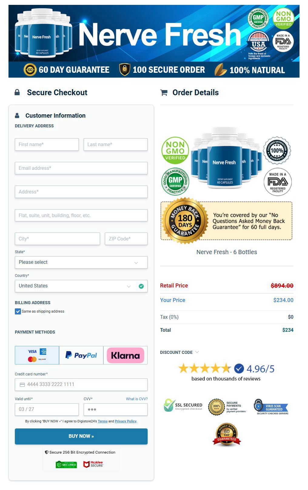 nervedefend-order-page